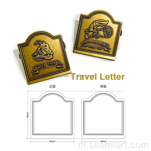 Brass Travel Clip Metal Letter Clip Ticket -map